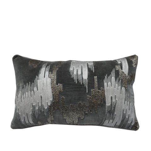 20059-B_Hand_Embroidered_Grey_Velvet_Cushion_A