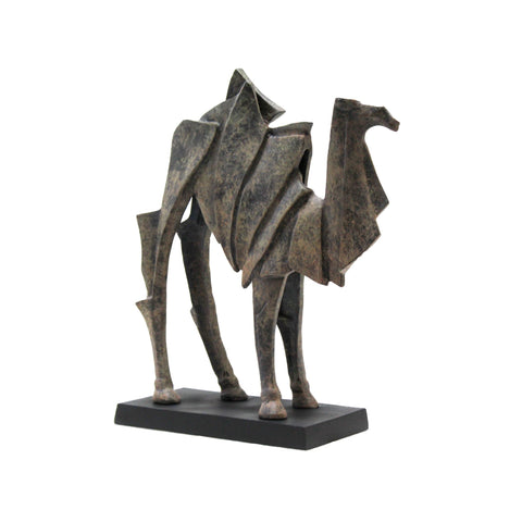 3186_Large_Mahogany_Patina_Black_Aluminium_Camel_Sculpture_B