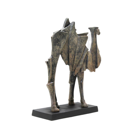 3186_Large_Mahogany_Patina_Black_Aluminium_Camel_Sculpture_C