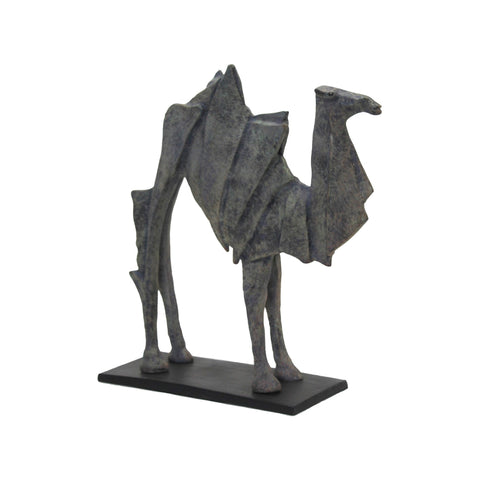 3240_Small_Mahogany_Patina_Black_Aluminium_Camel_Sculpture_B