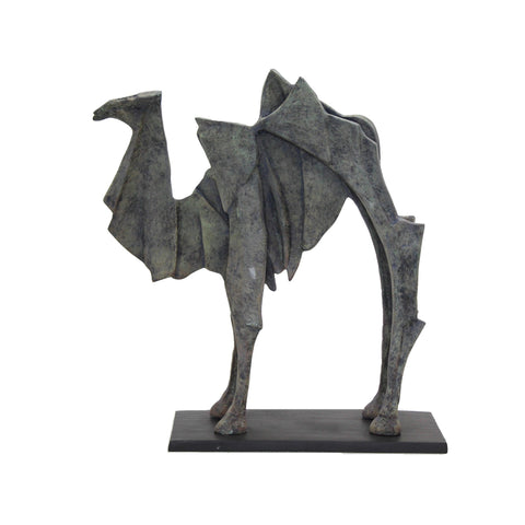 3240_Small_Mahogany_Patina_Black_Aluminium_Camel_Sculpture_C