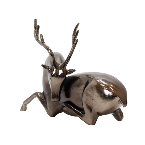 3527_Small_Antique_Nickel_Aluminium_Reindeer_Sculpture_B