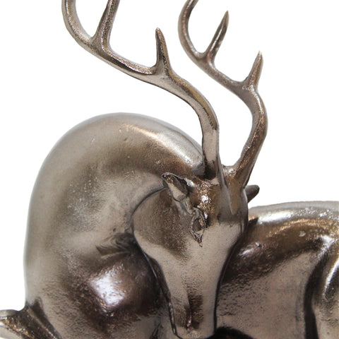 3527_Small_Antique_Nickel_Aluminium_Reindeer_Sculpture_E