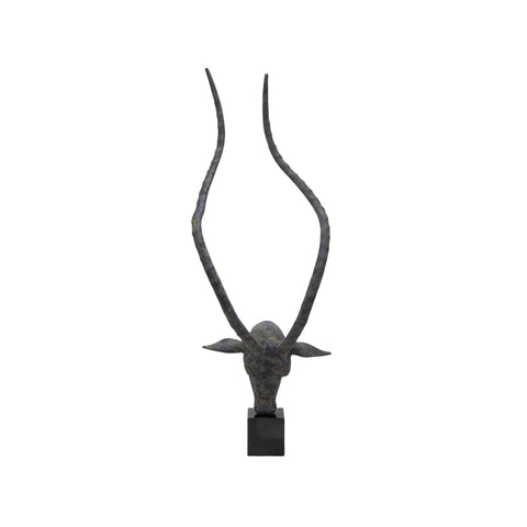 3607_Large_Mahogany_Patina_Aluminium_Deer_Sculpture_With_Granite_Base_A