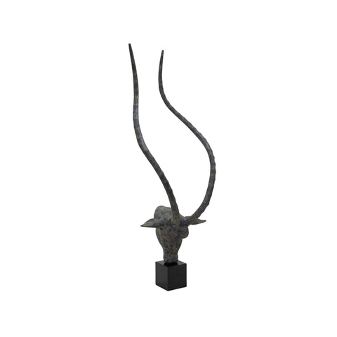 3607_Large_Mahogany_Patina_Aluminium_Deer_Sculpture_With_Granite_Base_B