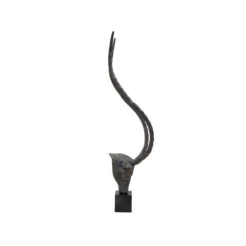 3607_Large_Mahogany_Patina_Aluminium_Deer_Sculpture_With_Granite_Base_C