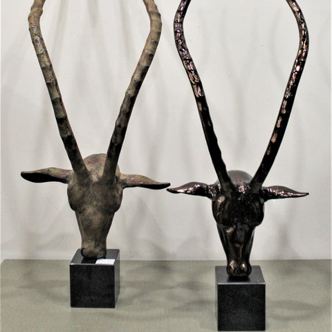 3607_Large_Mahogany_Patina_Aluminium_Deer_Sculpture_With_Granite_Base_H