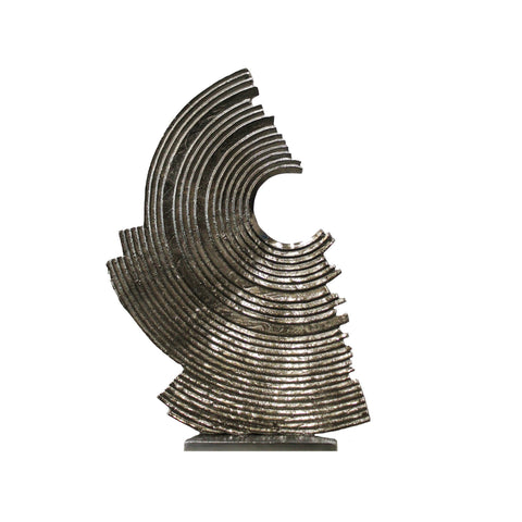 3667_Aged_Brass_Black_Base_Aluminium_Round_Sculpture_B