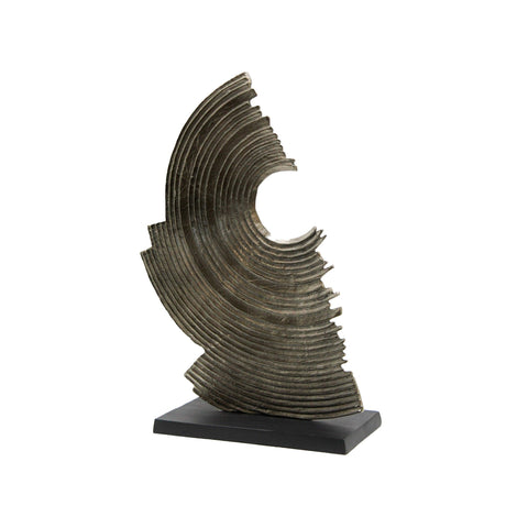 3667_Aged_Brass_Black_Base_Aluminium_Round_Sculpture_D
