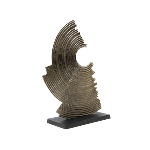 3667_Aged_Brass_Black_Base_Aluminium_Round_Sculpture_E