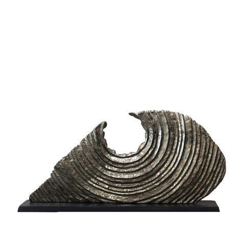 3668_Aged_Brass_Black_Base_Aluminium_Round_Sculpture_A