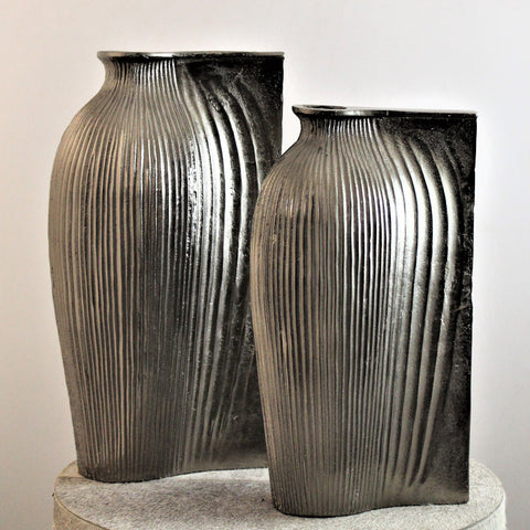 3702_Ribbed_Aged_Brass_Aluminium_Vase_Small_F