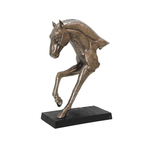 3727_Antique_Nickel_Black_Aluminium_Horse_Sculpture_D