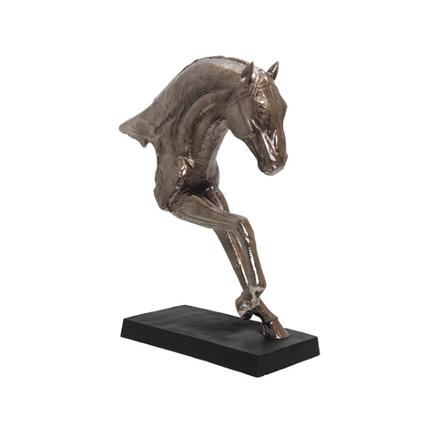 3727_Antique_Nickel_Black_Aluminium_Horse_Sculpture_E
