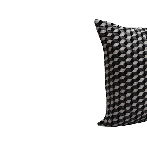 40663-F_Square_Black_and_Ivory_Suede_Leather_Cushion_C