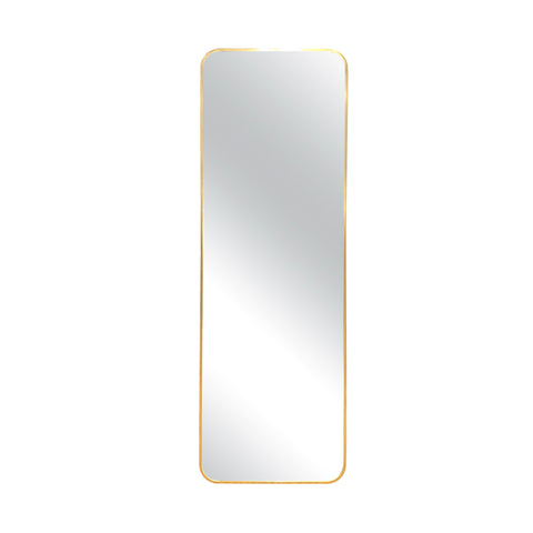 AL21003-S- Small Gold Framed Curved Rectangular Mirror 1