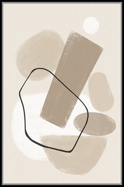 60X90 ABSTARCT NATURAL SHAPES HANDPAINTED