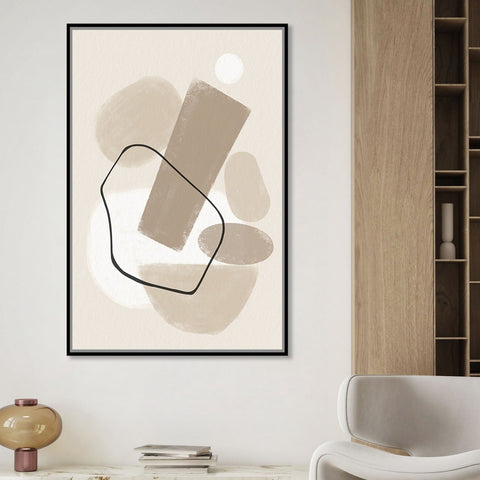 60X90 ABSTARCT NATURAL SHAPES HANDPAINTED