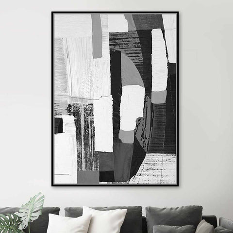 80X110 ABSTRACT SILVER LEAF WITH HANDPAINT EFFECT- P01401G