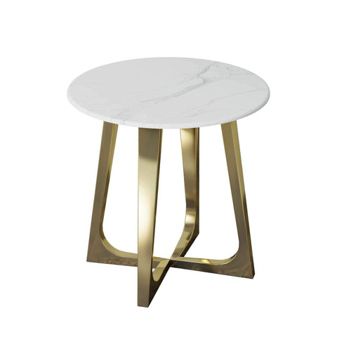 Celeste - Gold and Marble - End Table - CS-7233-1 - Mint