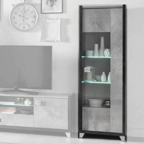 Elegante - Glass Cabinet 1 Left/Right Door with LED