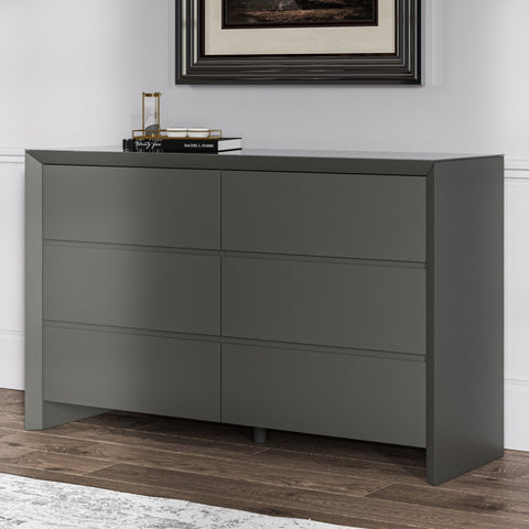 Elite - 6 Drawer Chest Matt Dark Grey - P1437DC12 - Mint