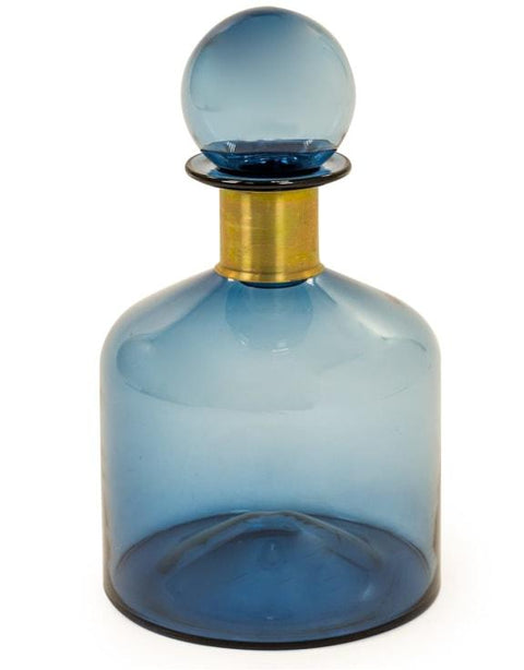 GW95 - BLUE GLASS APOTHERCARY BOTTLE