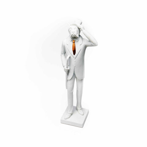 Figure with hand on head