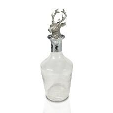 Glass Bell Decanter Stag Stopper