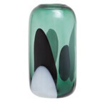 Hania Green Small Glass Vase
