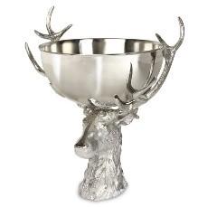 Large Punch Bowl with Stag