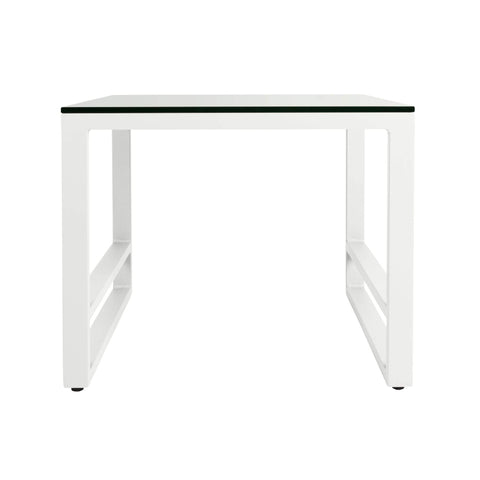 Riviera Retreat Sofa Table - White Plain Glass - GA-F2020026
