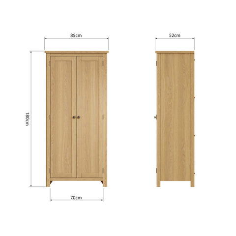 Roman - 2 Door Full Hanging Wardrobe