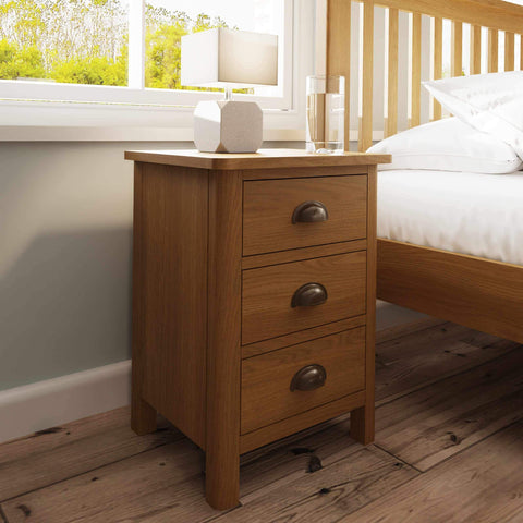 Roman - 3 Drawer Bedside