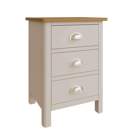 Roman Painted - 3 Drawer Bedside - Truffle