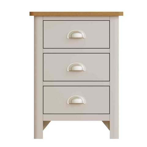 Roman Painted - 3 Drawer Bedside - Truffle
