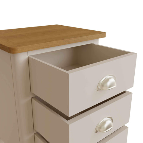 Roman Painted - 3 Drawer Bedside - Truffle
