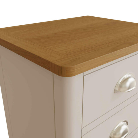 Roman Painted - 3 Drawer Bedside - Truffle