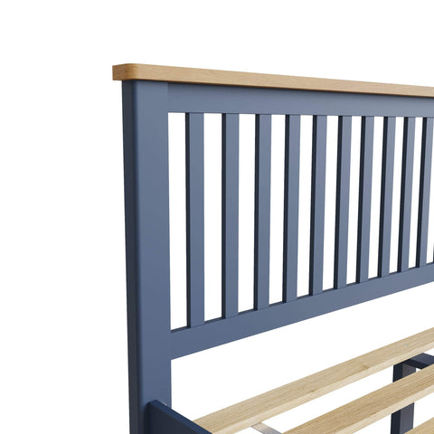 Roman Painted - King Bed - Blue