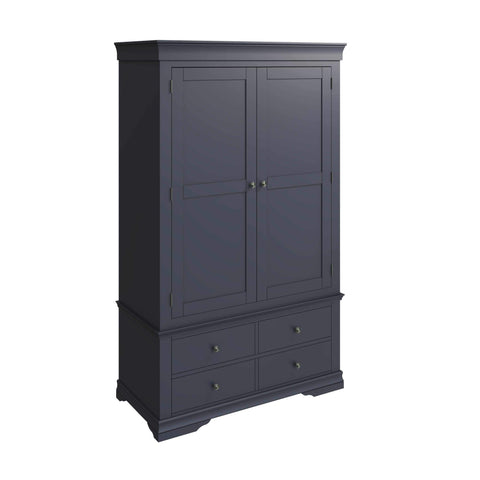 Swayne 2 Door 2 Drawer Wardrobe - Midnight Grey