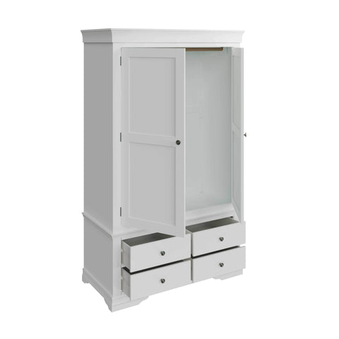 Swayne 2 Door 2 Drawer Wardrobe - White