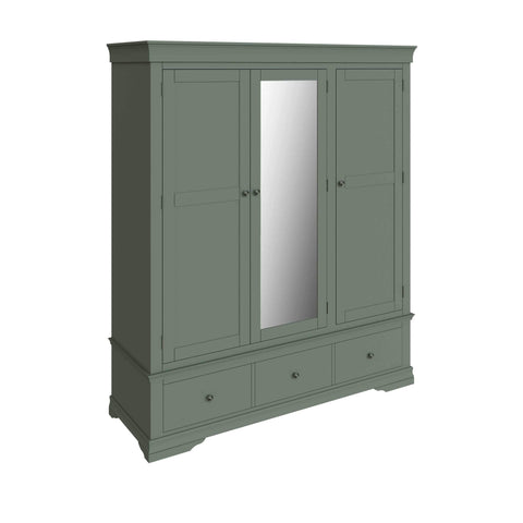 Swayne 3 Door 2 Drawer Wardrobe - Cactus Green