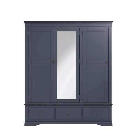 Swayne 3 Door 2 Drawer Wardrobe - Midnight Grey