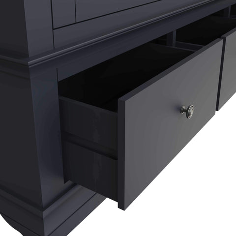 Swayne 3 Door 2 Drawer Wardrobe - Midnight Grey