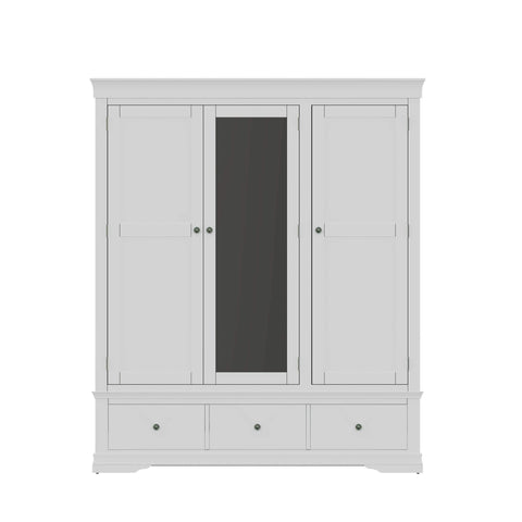 Swayne 3 Door 2 Drawer Wardrobe - White