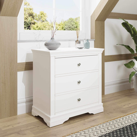 Swayne 3 Drawer Chest - White