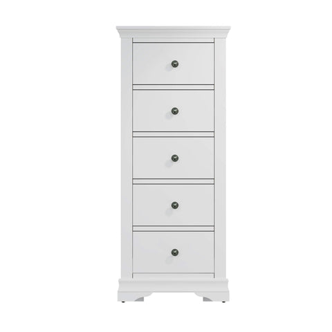 Swayne 5 Drawer Wellington - White