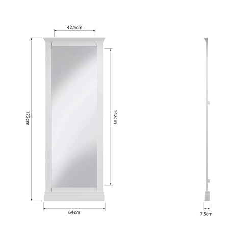 Swayne Cheval Mirror - White