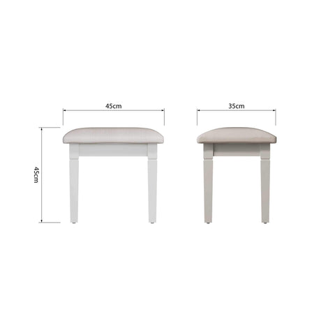 Swayne Dressing Stool - White
