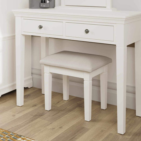 Swayne Dressing Stool - White